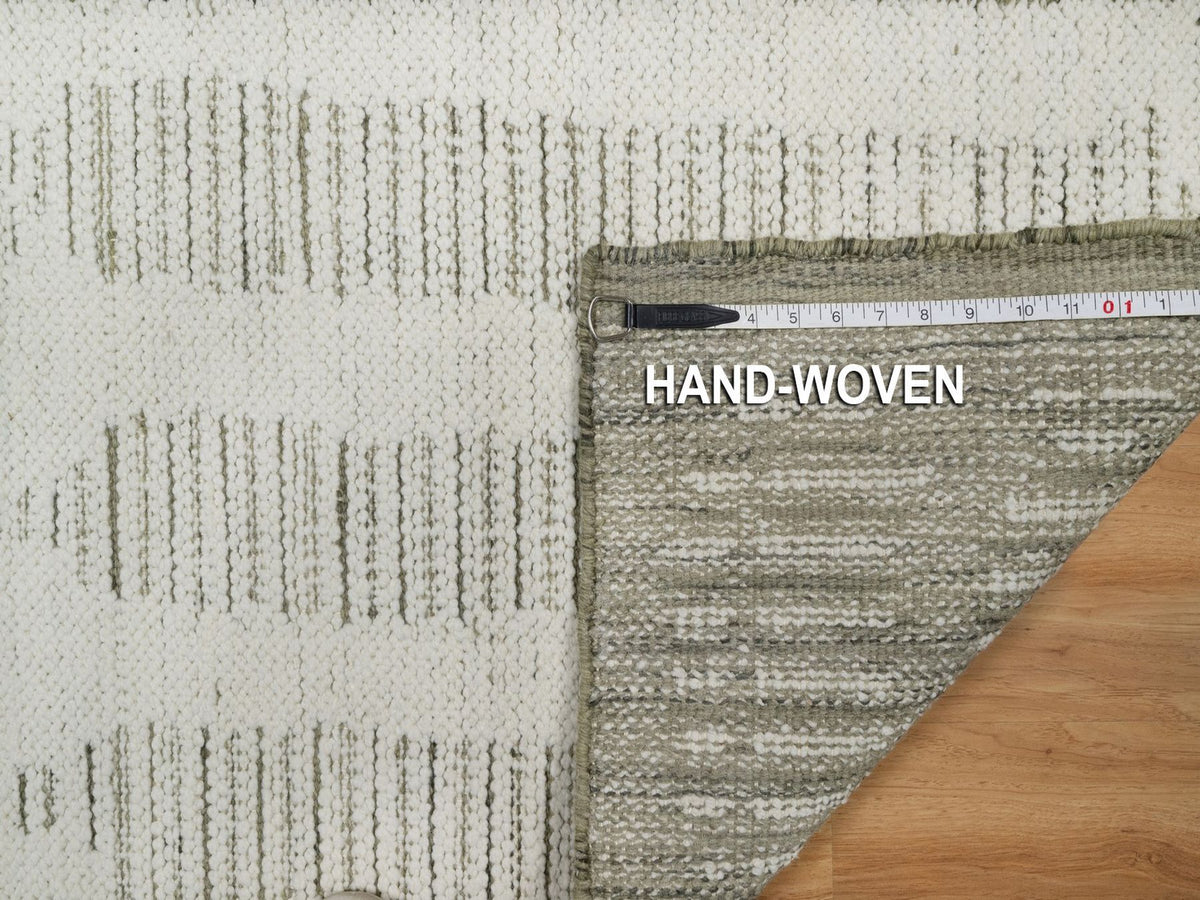 Modern / Contemporary hand-knotted wool rug in Ivory, 2' x 3' — SKU O091731 (view 8)