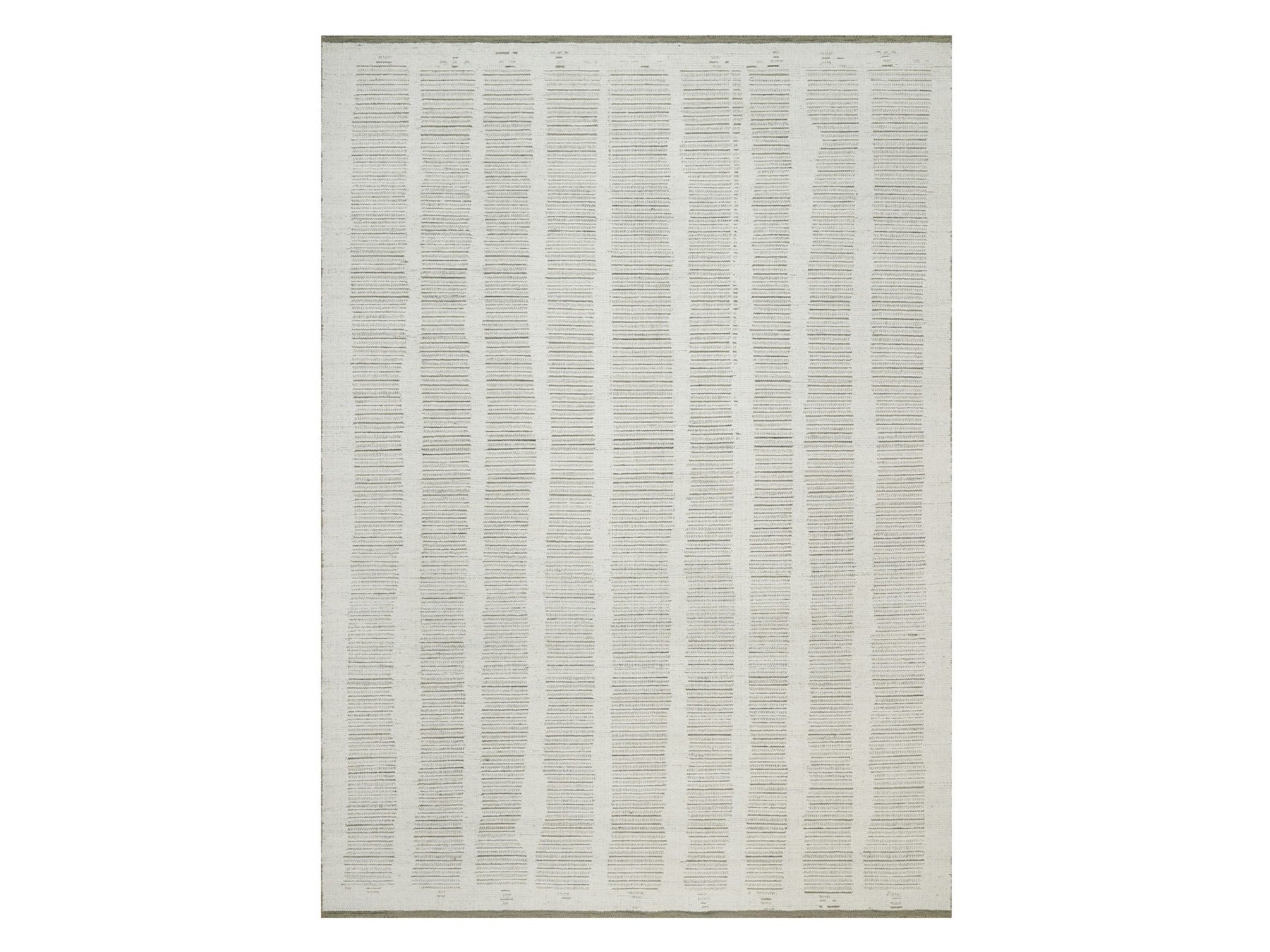 Ivory 10'0" x 14'1" Modern and Contemporary Hand woven Wool Rug - Sku: O091736