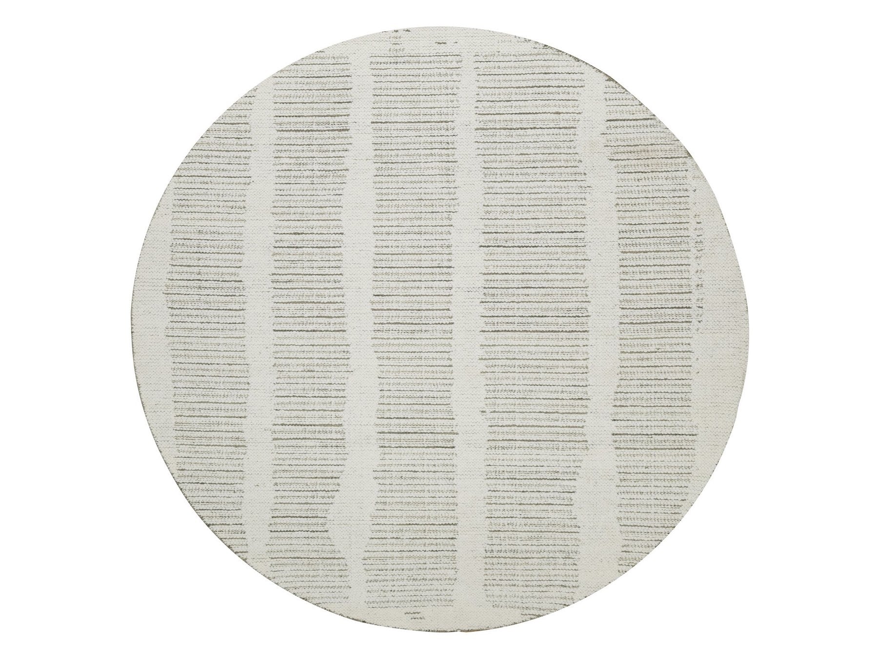 Ivory 5'9" x 5'9" Modern and Contemporary Hand woven Wool Rug - Sku: O091738