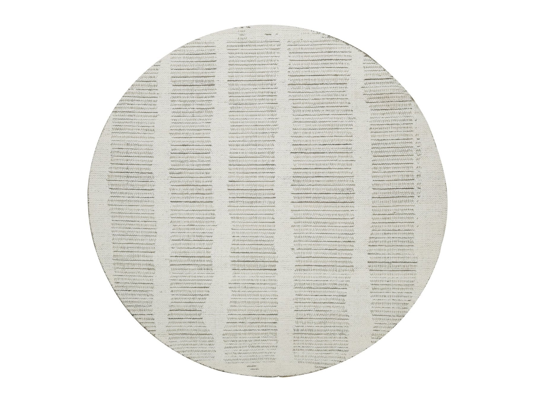 Modern / Contemporary hand-knotted wool rug in Ivory, 5'10" x 5'10" — SKU O091739