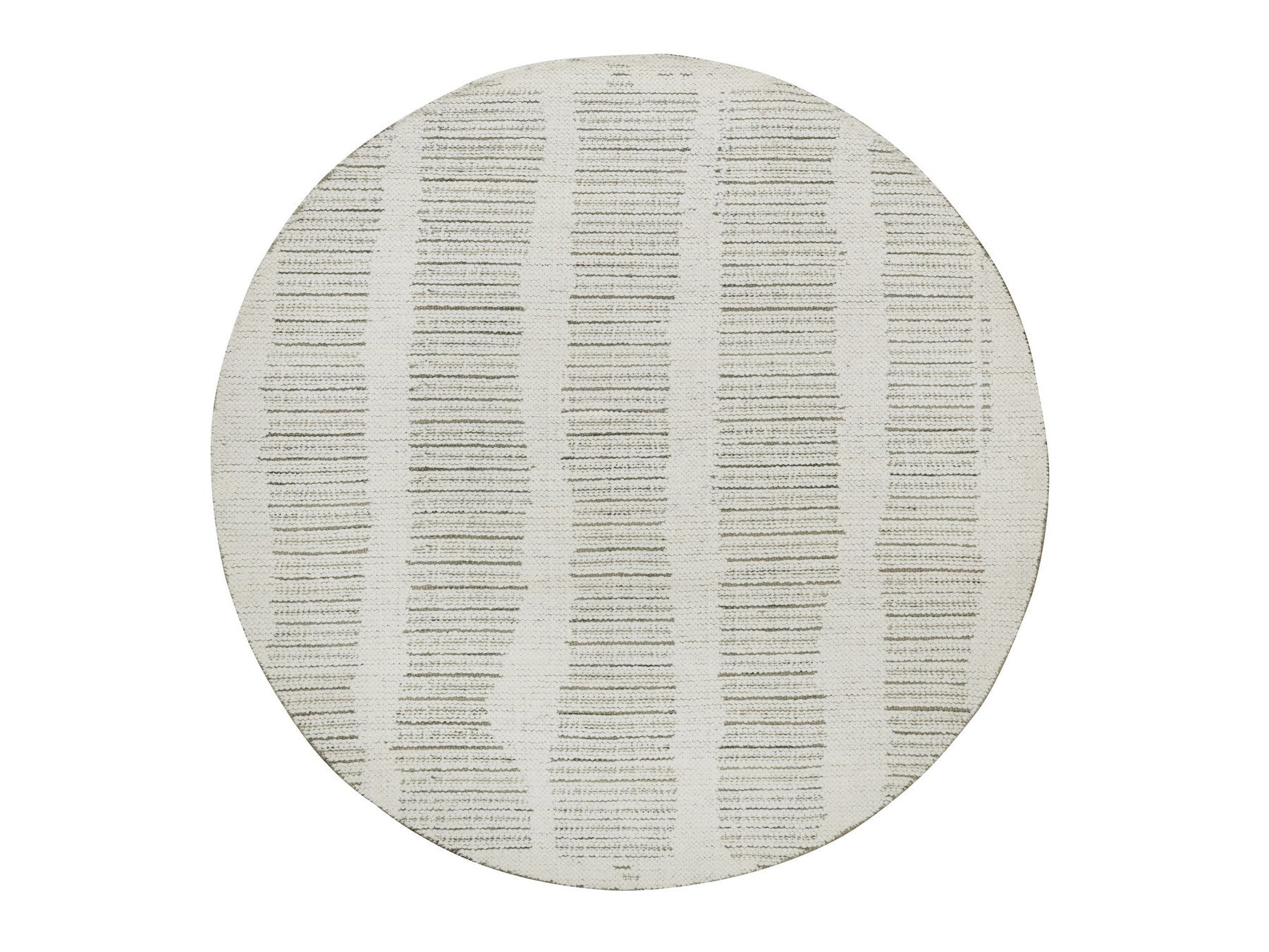 Modern / Contemporary hand-knotted wool rug in Ivory, 4'11" x 4'11" — SKU O091740