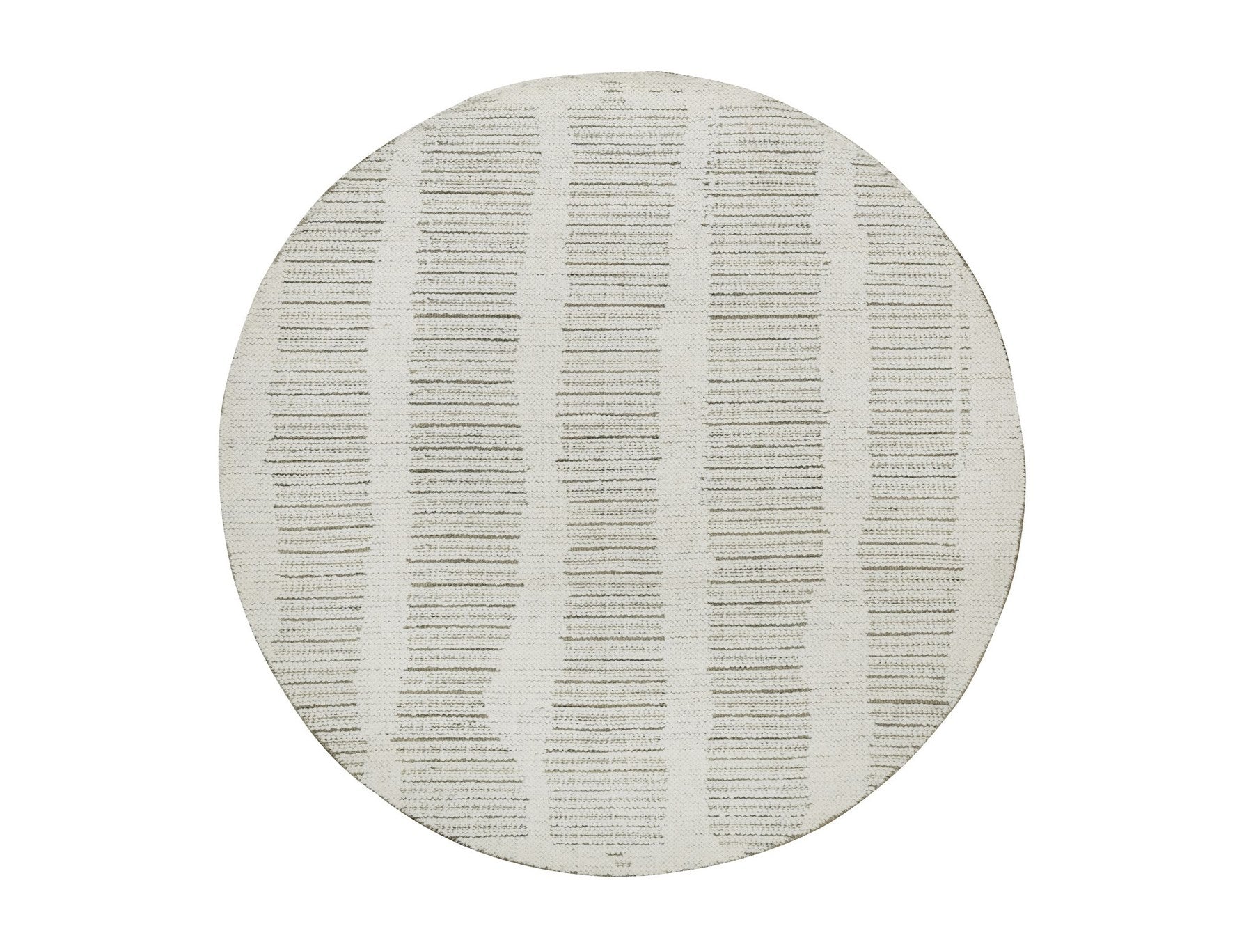 Modern / Contemporary hand-knotted wool rug in Ivory, 4'10" x 4'10" — SKU O091741
