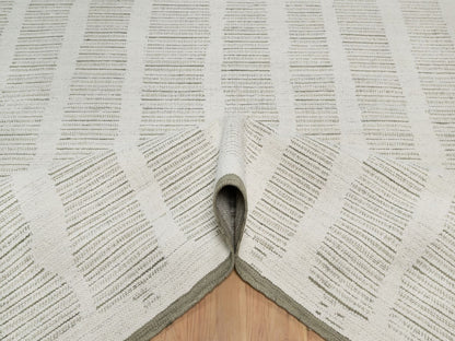 Modern / Contemporary hand-knotted wool rug in Ivory, 11'11" x 15' — SKU O091742 (view 5)