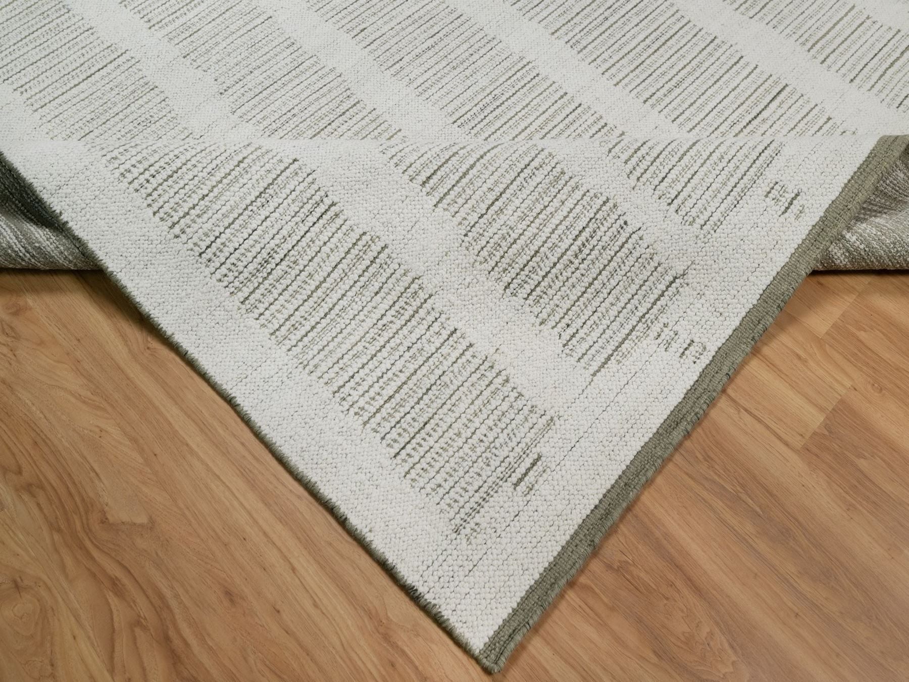Modern / Contemporary hand-knotted wool rug in Ivory, 11'11" x 15' — SKU O091742 (view 6)