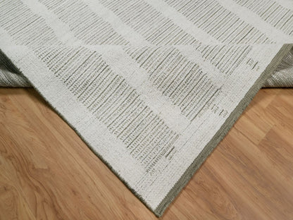 Modern / Contemporary hand-knotted wool rug in Ivory, 11'11" x 15' — SKU O091742 (view 6)