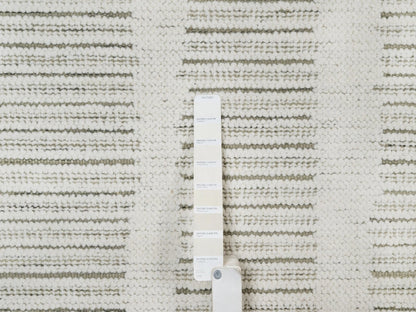 Modern / Contemporary hand-knotted wool rug in Ivory, 11'11" x 15' — SKU O091742 (view 7)