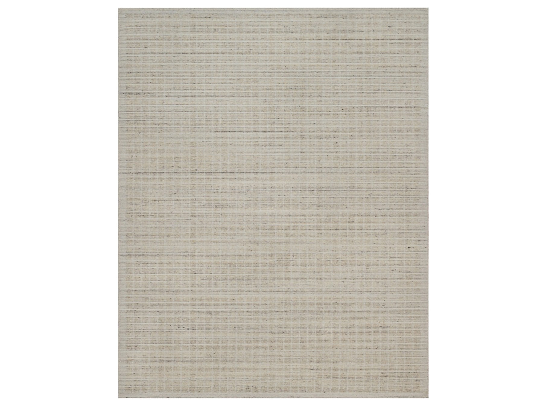 Ivory 7'11" x 10'0" Modern and Contemporary Handloom Wool Rug - Sku: O091753