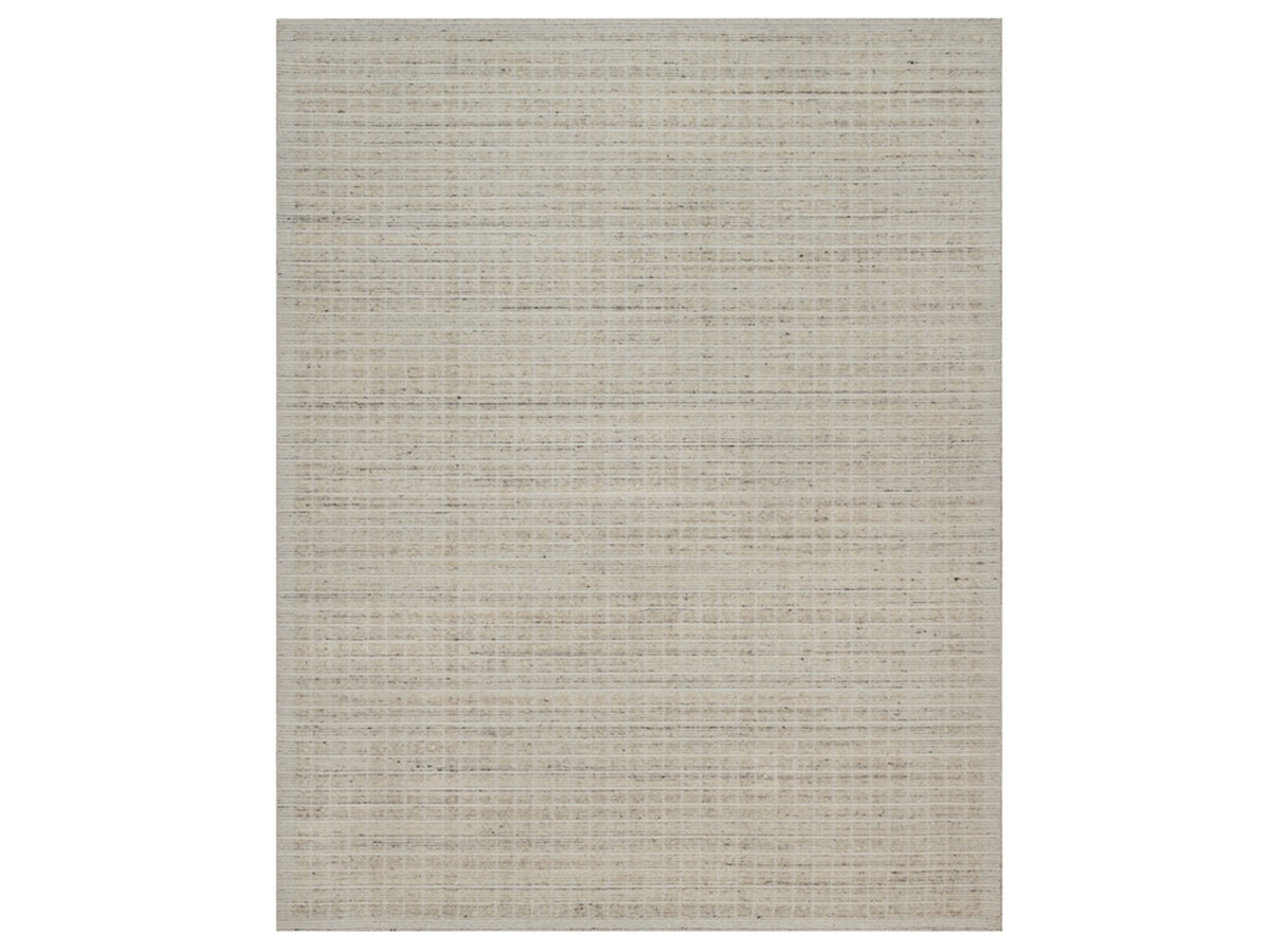 Modern / Contemporary hand-knotted wool rug in Ivory, 7'11" x 10' — SKU O091753