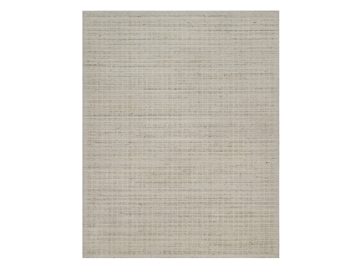 Modern / Contemporary hand-knotted wool rug in Ivory, 8' x 10' — SKU O091755