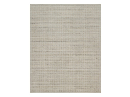 Modern / Contemporary hand-knotted wool rug in Ivory, 8' x 10' — SKU O091755