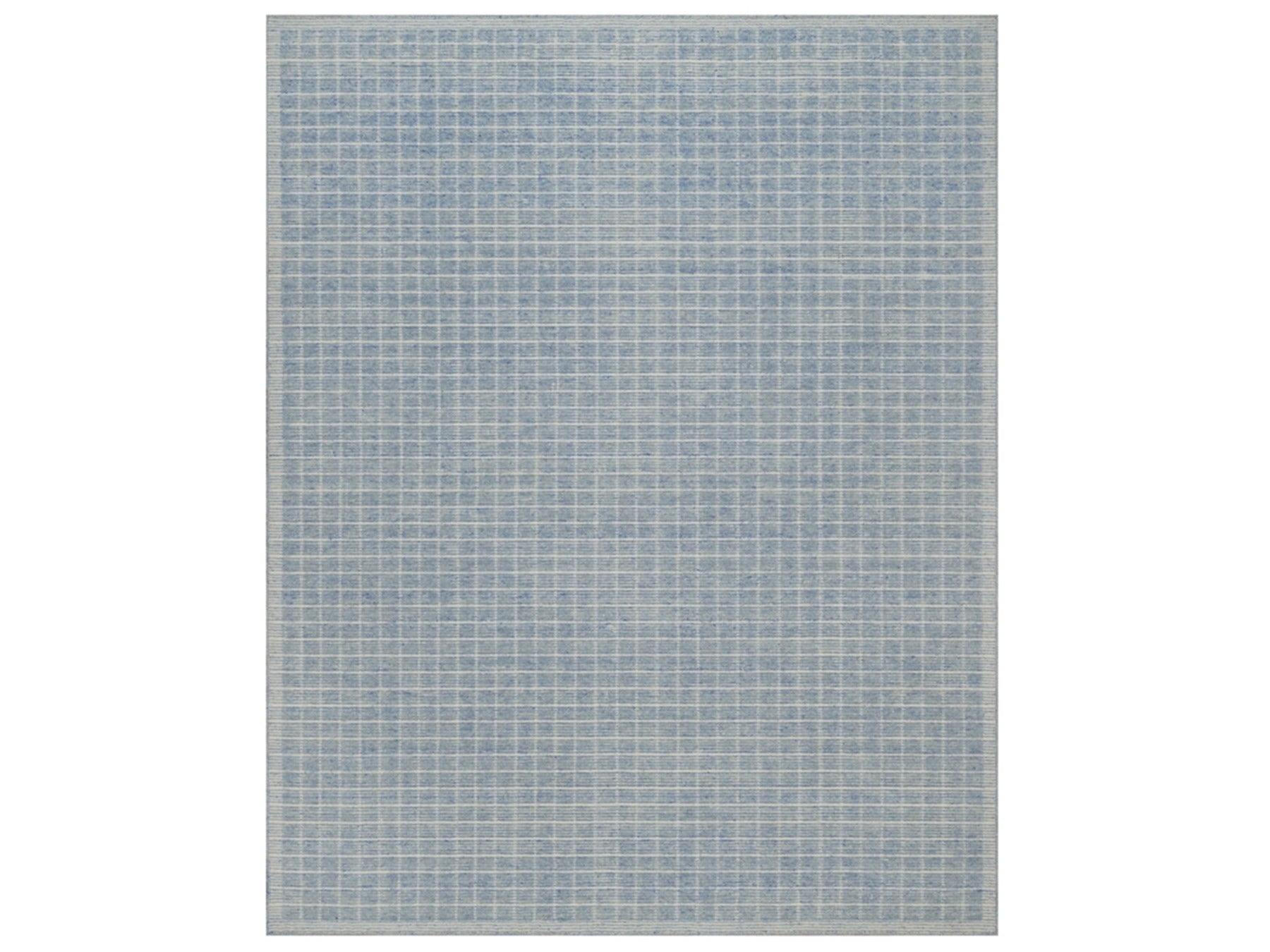 Blue 7'11" x 10'0" Modern and Contemporary Handloom Wool Rug - Sku: O091756