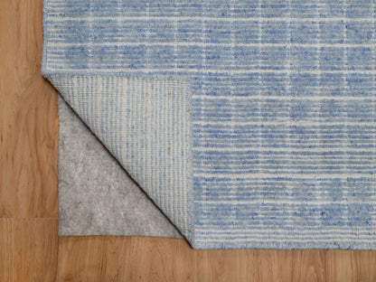Blue 7'11" x 10'0" Modern and Contemporary Handloom Wool Rug - Sku: O091756