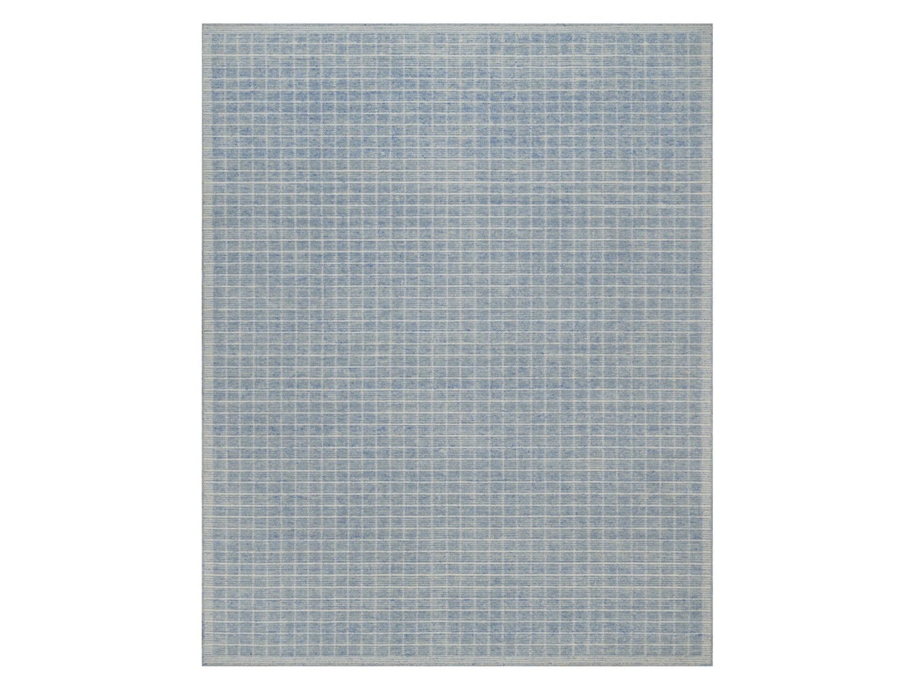 Blue 8'1" x 10'0" Modern and Contemporary Handloom Wool Rug - Sku: O091757