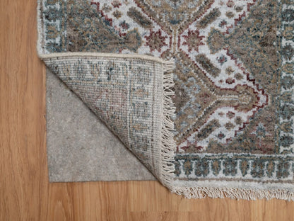 Shiraz Tribal & Geometric hand-knotted wool rug in Ivory, 1'11" x 3' — SKU O091765 (view 3)