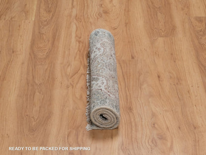 Shiraz Tribal & Geometric hand-knotted wool rug in Ivory, 1'11" x 3' — SKU O091765 (view 6)