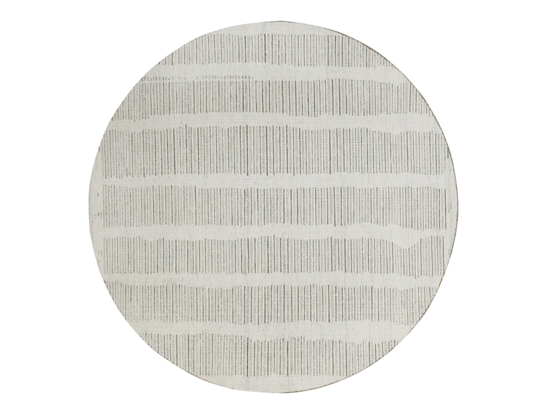 Modern / Contemporary hand-knotted wool rug in Ivory, 7'11" x 7'11" — SKU O091770