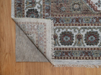 Ivory 7'11" x 10'0" Tribal & Geometric Hand knotted Wool Rug - Sku: O091771