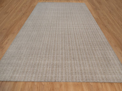 Brown 12'0" x 15'0" Modern and Contemporary Handloom Wool Rug - Sku: O091772