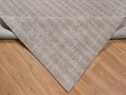 Brown 12'0" x 15'0" Modern and Contemporary Handloom Wool Rug - Sku: O091772