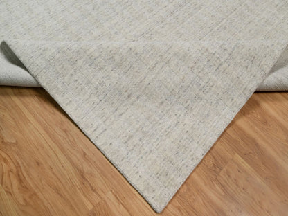 Ivory 11'11" x 15'0" Modern / Contemporary Handloom Wool Rug - Sku: O091773