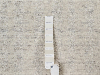 Ivory 11'11" x 15'0" Modern / Contemporary Handloom Wool Rug - Sku: O091773