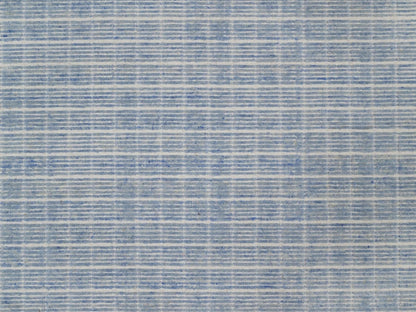 Blue 12'0" x 14'11" Modern and Contemporary Handloom Wool Rug - Sku: O091778