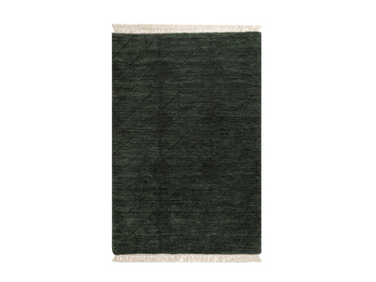 Green 1'11" x 2'9" Modern and Contemporary Handloom Wool Rug - Sku: O091780