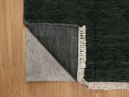 Green 1'11" x 2'9" Modern and Contemporary Handloom Wool Rug - Sku: O091780