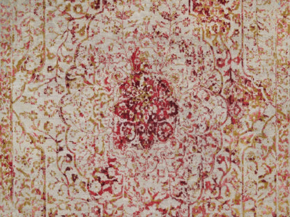 Modern / Contemporary hand-knotted wool/silk rug in Pink, 6'1" x 9'1" — SKU O091783 (view 8)