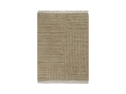 Beige 2'0" x 2'8" Modern and Contemporary Handloom Wool Rug - Sku: O091786