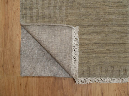 Beige 2'0" x 2'8" Modern and Contemporary Handloom Wool Rug - Sku: O091786