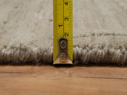 Beige 2'0" x 2'8" Modern and Contemporary Handloom Wool Rug - Sku: O091786