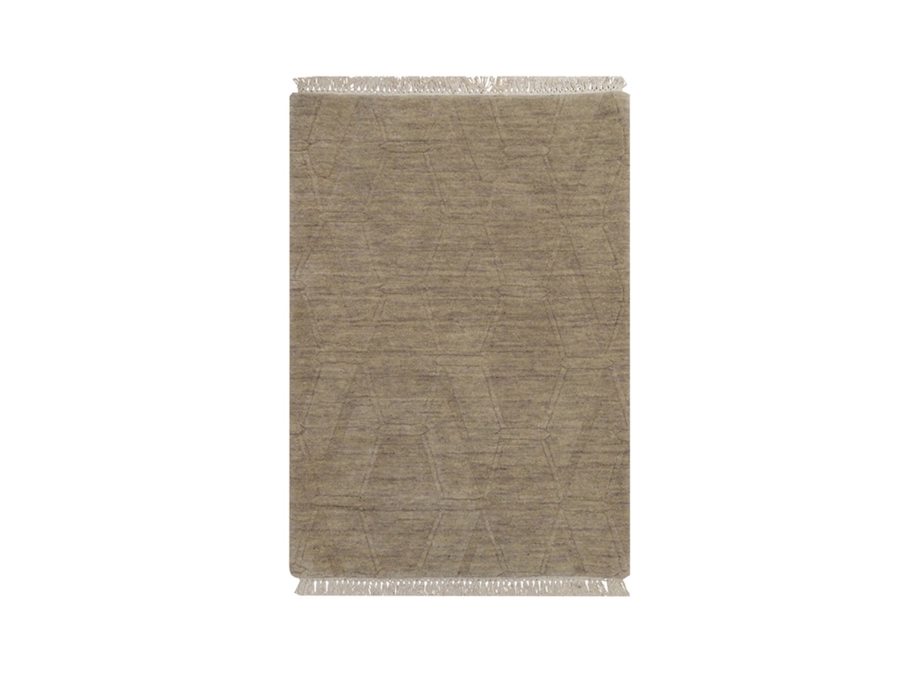 Brown 1'11" x 2'9" Modern and Contemporary Handloom Wool Rug - Sku: O091787