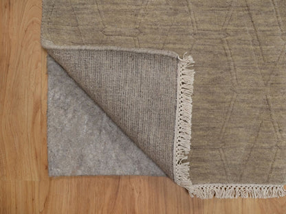 Brown 1'11" x 2'9" Modern and Contemporary Handloom Wool Rug - Sku: O091787