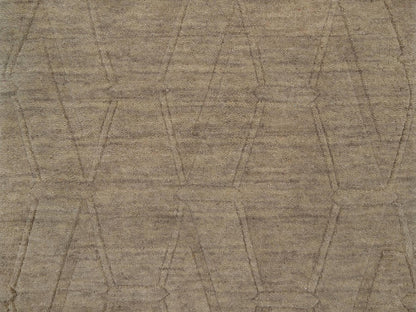Brown 1'11" x 2'9" Modern and Contemporary Handloom Wool Rug - Sku: O091787