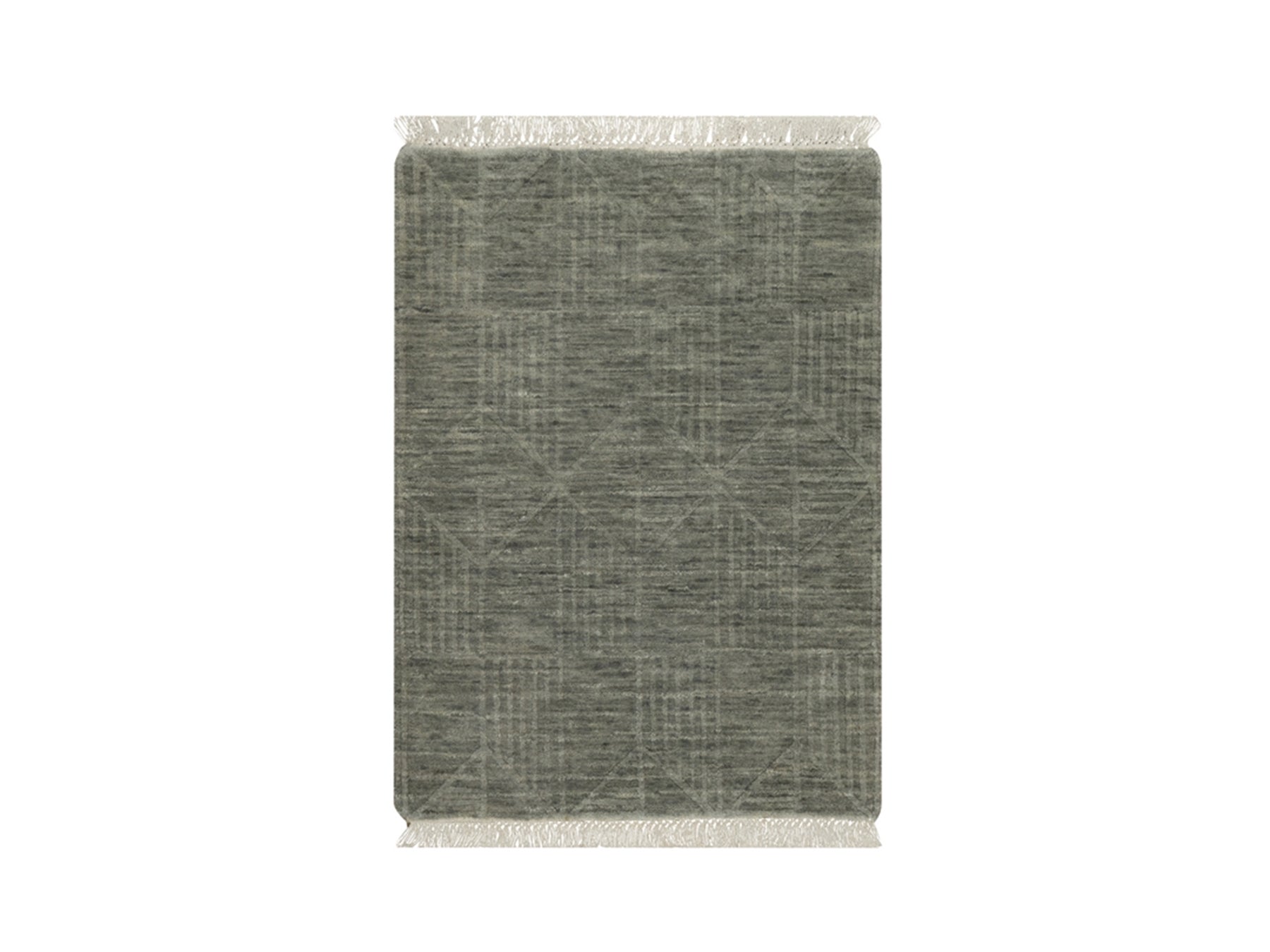 Green 2'0" x 2'8" Modern and Contemporary Handloom Wool Rug - Sku: O091789
