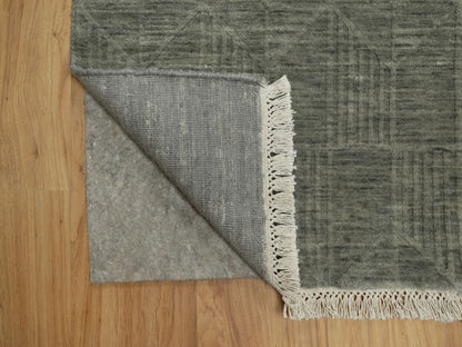 Green 2'0" x 2'8" Modern and Contemporary Handloom Wool Rug - Sku: O091789