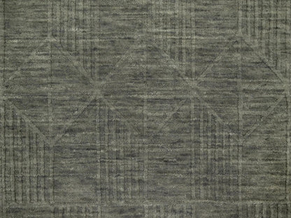 Green 2'0" x 2'8" Modern and Contemporary Handloom Wool Rug - Sku: O091789