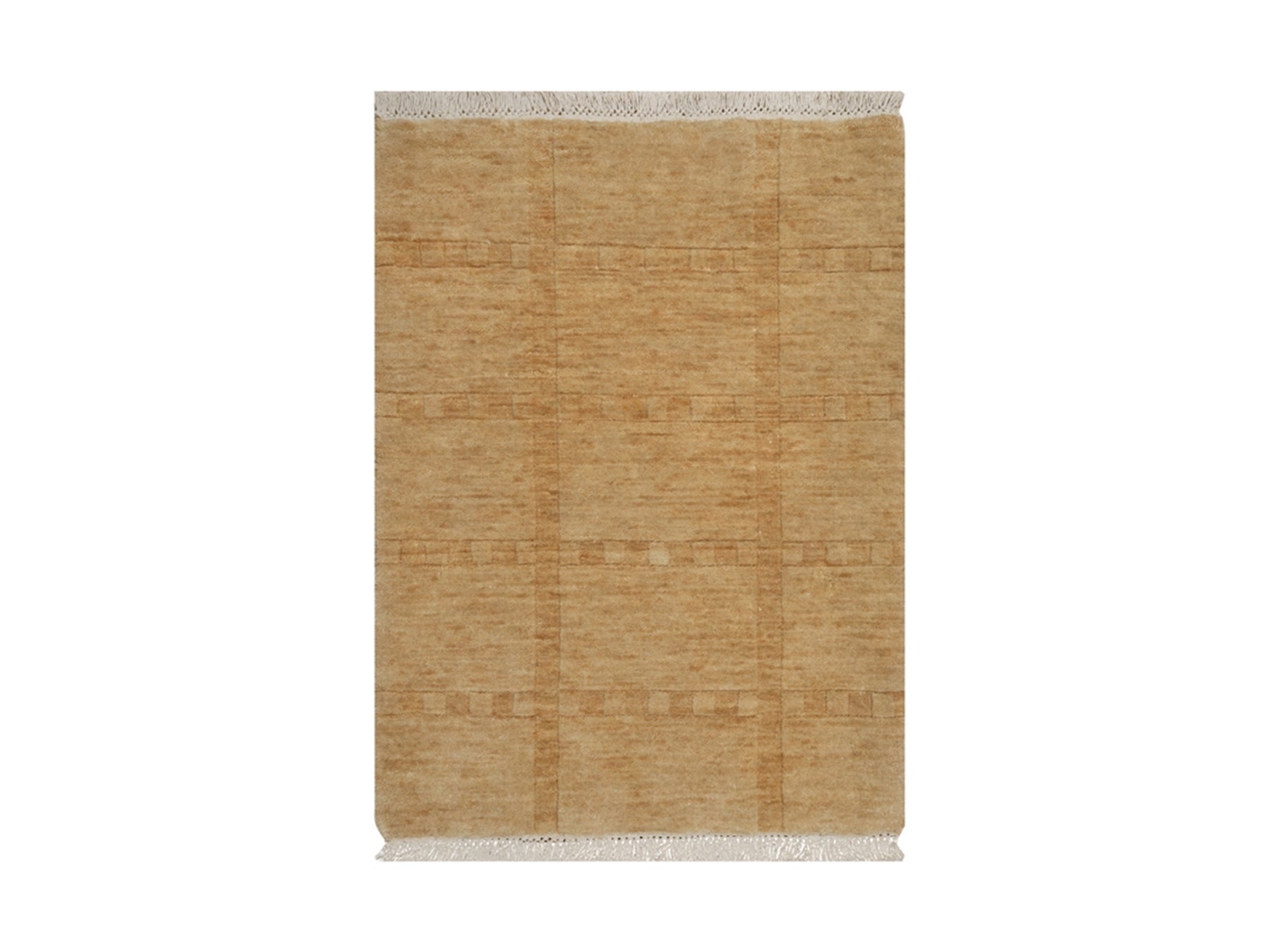 Modern / Contemporary hand-knotted wool rug in Orange, 2' x 2'8" — SKU O091790