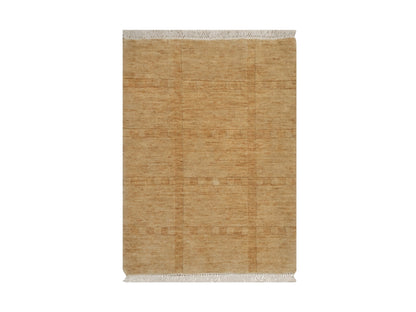 Modern / Contemporary hand-knotted wool rug in Orange, 2' x 2'8" — SKU O091790