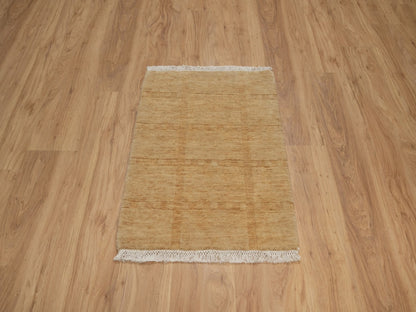 Modern / Contemporary hand-knotted wool rug in Orange, 2' x 2'8" — SKU O091790 (view 2)