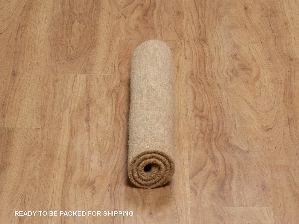 Modern / Contemporary hand-knotted wool rug in Orange, 2' x 2'8" — SKU O091790 (view 6)