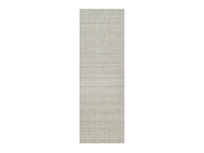 Modern / Contemporary hand-knotted wool runner in Ivory, 2'7" x 8' — SKU O091792