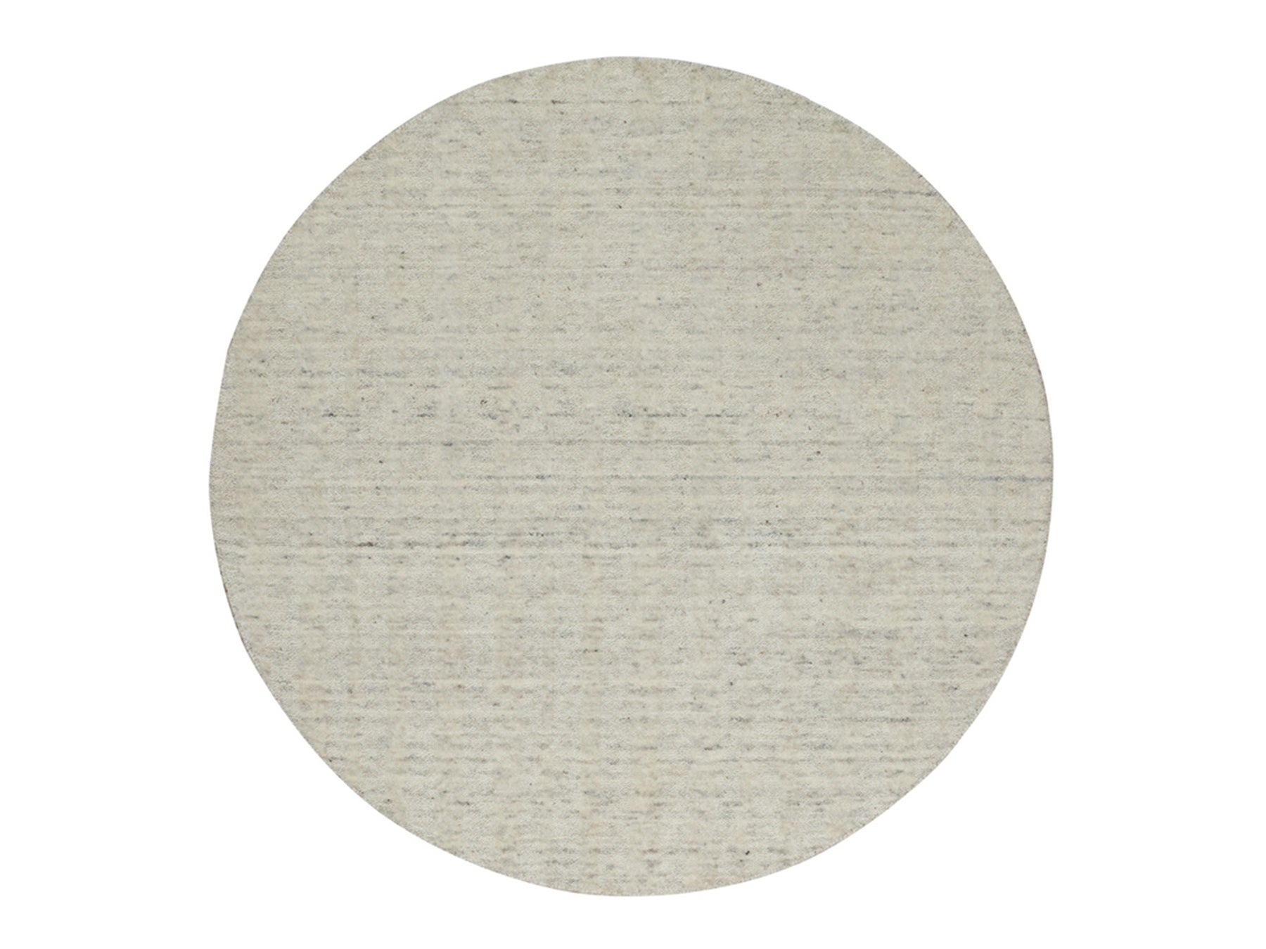 Modern / Contemporary hand-knotted wool rug in Ivory, 4'11" x 4'11" — SKU O091794