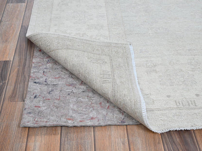 Heriz Oushak hand-knotted wool rug in Ivory, 8' x 9'9" — SKU O0917 (view 4)