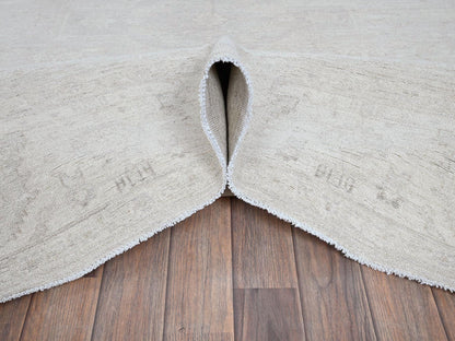 Ivory 8'0" x 9'9" Oushak And Peshawar Hand knotted Wool Rug - Sku: O0917
