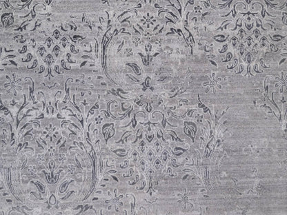 Transitional hand-knotted wool/silk rug in Gray, 7'10" x 10' — SKU O091801 (view 8)