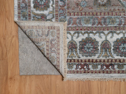 Shiraz Tribal & Geometric hand-knotted wool rug in Ivory, 8'10" x 12'1" — SKU O091802 (view 4)