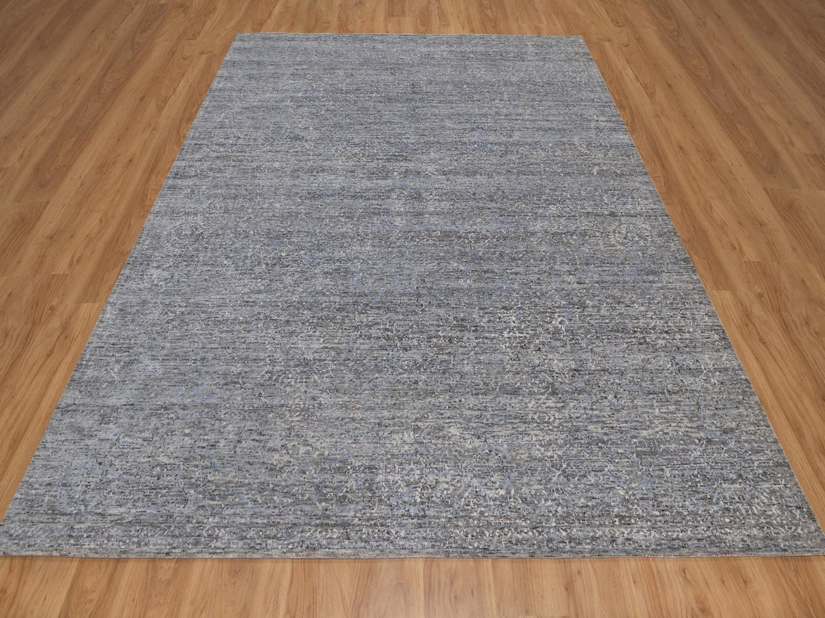 Modern / Contemporary hand-knotted wool rug in Gray, 8' x 10' — SKU O091806 (view 2)