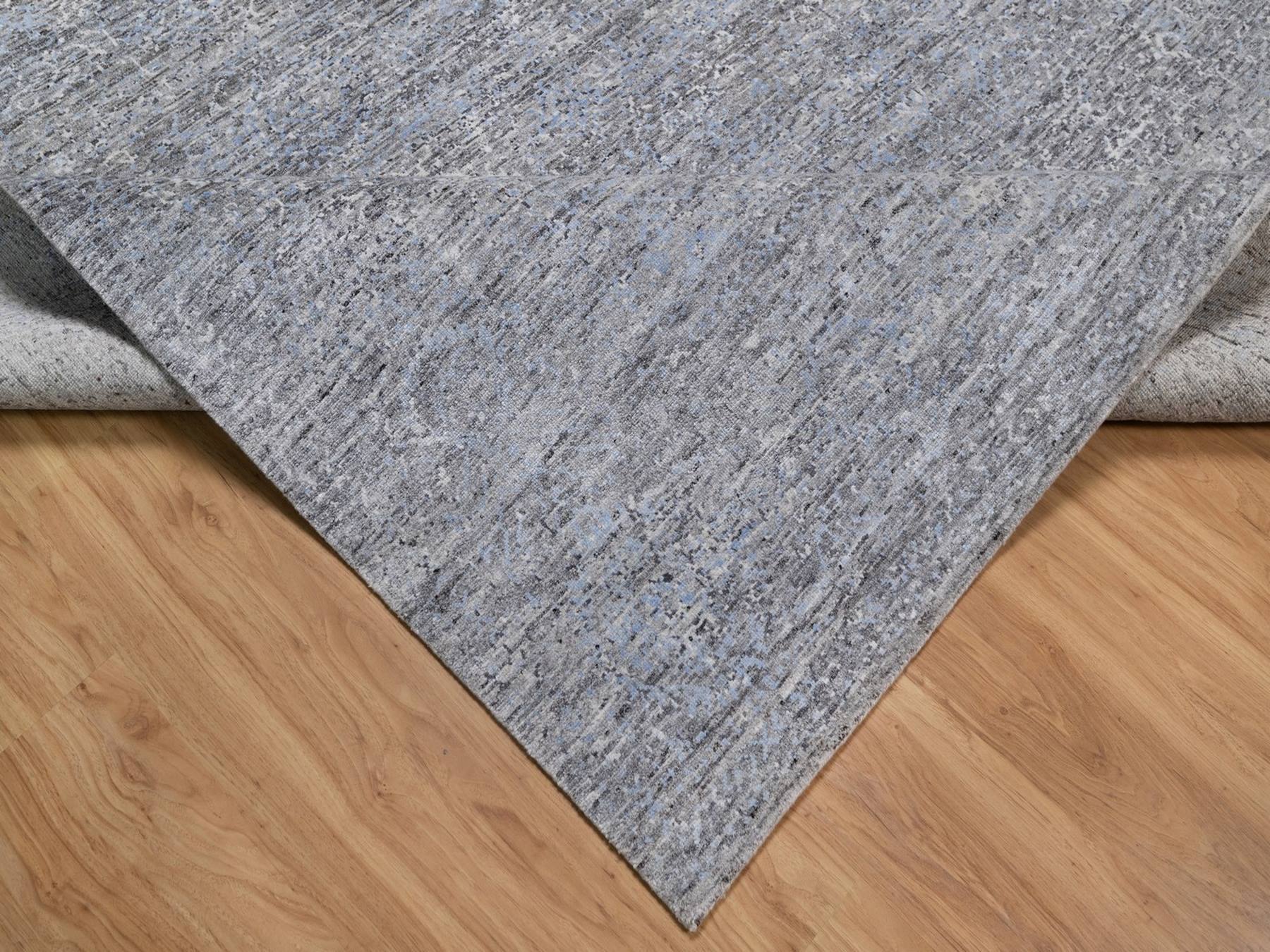 Modern / Contemporary hand-knotted wool rug in Gray, 8' x 10' — SKU O091806 (view 6)